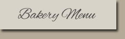 Bakery Menu